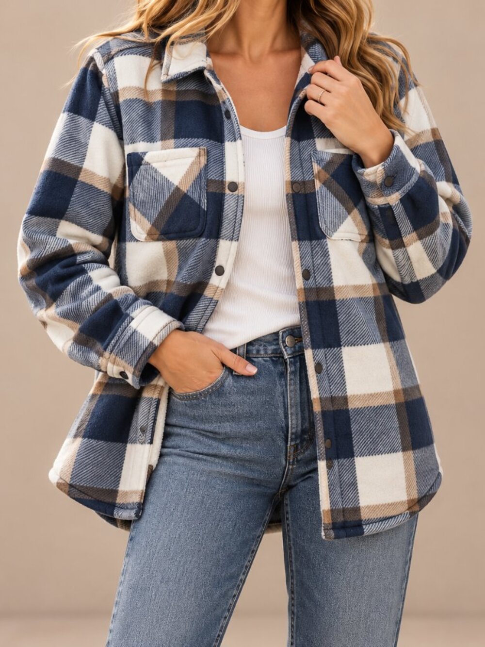 Realtree Plaid Fleece Shacket MEDIUM